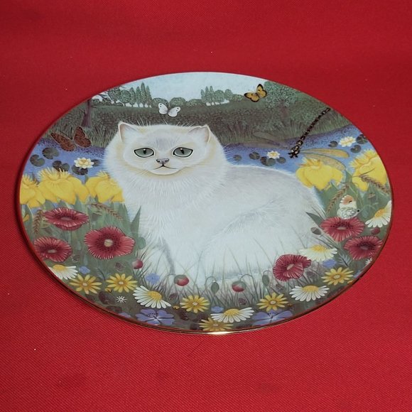 House of Global Art Lily English Countryside Cat Decorative Plate Series 1983 - Picture 6 of 10